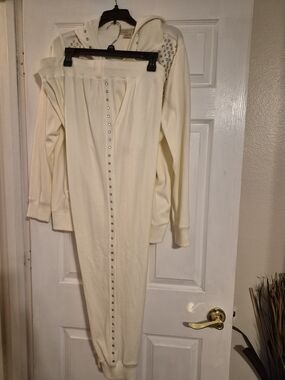 MICHAEL Michael Kors Cream Hooded Stud-Trim Sweater  Set